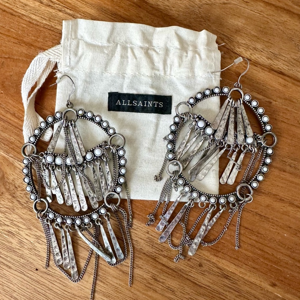 ✨ AllSaints Silver Statement Earrings!